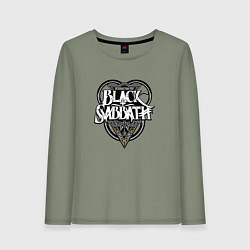 Лонгслив хлопковый женский Black Sabbath, цвет: авокадо