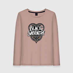 Лонгслив хлопковый женский Black Sabbath, цвет: пыльно-розовый