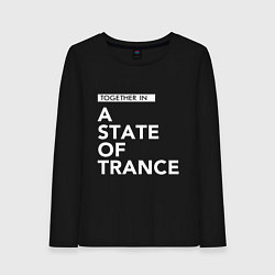 Лонгслив хлопковый женский Together in A State of Trance, цвет: черный