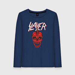 Лонгслив хлопковый женский Slayer Punk, цвет: тёмно-синий