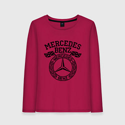 Лонгслив хлопковый женский Mercedes Benz, цвет: маджента