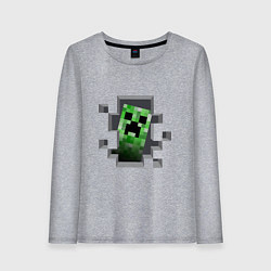 Лонгслив хлопковый женский Creeper Inside, цвет: меланж