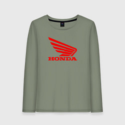 Лонгслив хлопковый женский Honda Red, цвет: авокадо
