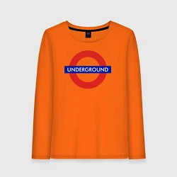 Лонгслив хлопковый женский Underground, цвет: оранжевый