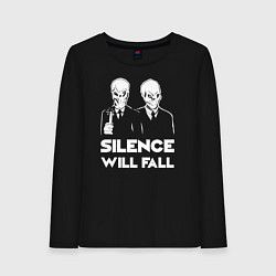 Лонгслив хлопковый женский The Silence will fall, цвет: черный