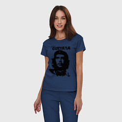 Пижама хлопковая женская Che Guevara, цвет: тёмно-синий — фото 2