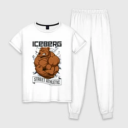 Пижама хлопковая женская Bear | Iceberg, цвет: белый