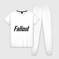 Пижама хлопковая женская Fallout, цвет: белый