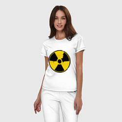 Пижама хлопковая женская Радиоактивность, цвет: белый — фото 2