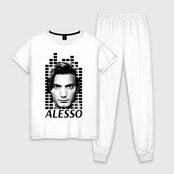 Пижама хлопковая женская EQ: Alesso, цвет: белый