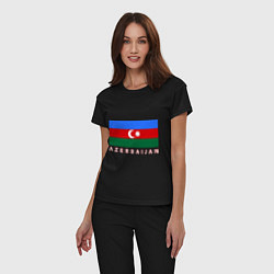 Пижама хлопковая женская Азербайджан, цвет: черный — фото 2