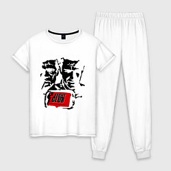 Пижама хлопковая женская Fight Club, цвет: белый