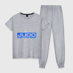 Пижама хлопковая женская Judo: More than sport, цвет: меланж