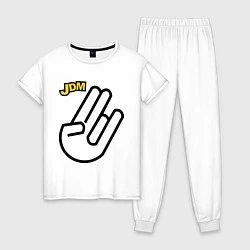 Пижама хлопковая женская JDM, цвет: белый