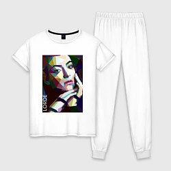 Пижама хлопковая женская Lorde Art, цвет: белый