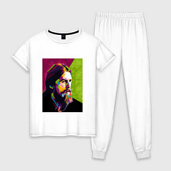 Пижама хлопковая женская George Harrison: Polygons, цвет: белый