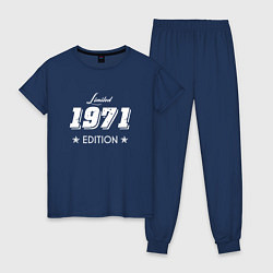 Пижама хлопковая женская Limited Edition 1971, цвет: тёмно-синий