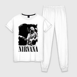 Пижама хлопковая женская Black Nirvana, цвет: белый