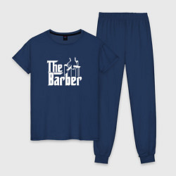 Пижама хлопковая женская The Barber Godfather, цвет: тёмно-синий