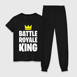 Пижама хлопковая женская Battle Royale King, цвет: черный