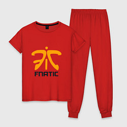 Пижама хлопковая женская Fnatic, цвет: красный