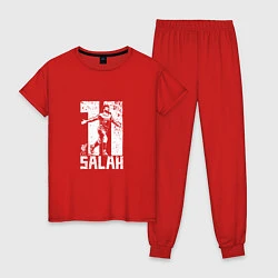 Пижама хлопковая женская Salah 11, цвет: красный