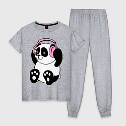 Женская пижама Panda in headphones панда в наушниках