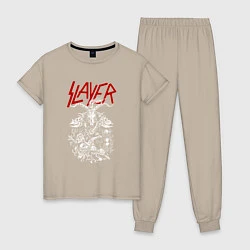 Пижама хлопковая женская Slayer: Devil Goat, цвет: миндальный