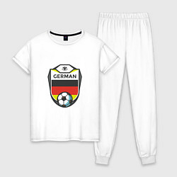 Пижама хлопковая женская German Soccer, цвет: белый