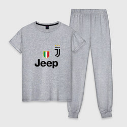 Пижама хлопковая женская Ronaldo: Juve Sport, цвет: меланж