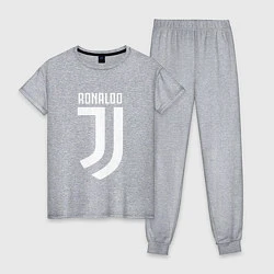 Пижама хлопковая женская Ronaldo CR7, цвет: меланж