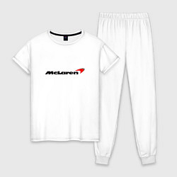 Пижама хлопковая женская McLaren, цвет: белый