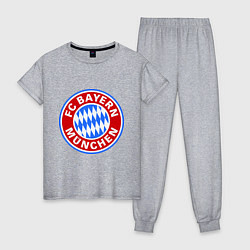 Пижама хлопковая женская Bayern Munchen FC, цвет: меланж