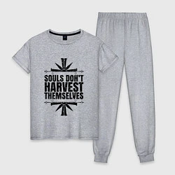 Пижама хлопковая женская Harvest Themselves, цвет: меланж
