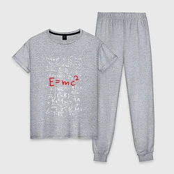 Пижама хлопковая женская E=mc2, цвет: меланж