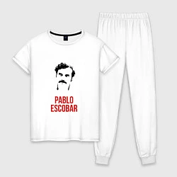 Пижама хлопковая женская Pablo Escobar, цвет: белый