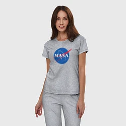 Пижама хлопковая женская NASA: Masa, цвет: меланж — фото 2