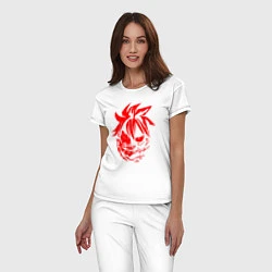 Пижама хлопковая женская Son of Flame Dragon, цвет: белый — фото 2