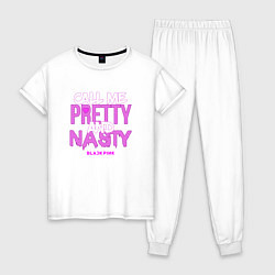 Пижама хлопковая женская Call Me Pretty & Nasty, цвет: белый