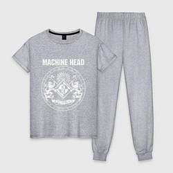 Пижама хлопковая женская Machine Head MCMXCII, цвет: меланж