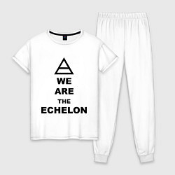 Пижама хлопковая женская We are the echelon, цвет: белый