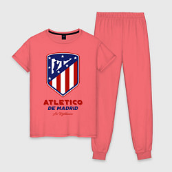 Пижама хлопковая женская Atlecito de Madrid, цвет: коралловый
