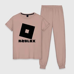 Пижама хлопковая женская ROBLOX, цвет: пыльно-розовый