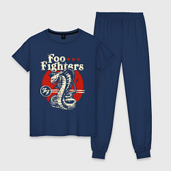 Пижама хлопковая женская Foo Fighters: FF Snake, цвет: тёмно-синий