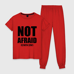Пижама хлопковая женская Not Afraid, цвет: красный