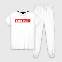 Пижама хлопковая женская Supreme: Billie Eilish, цвет: белый
