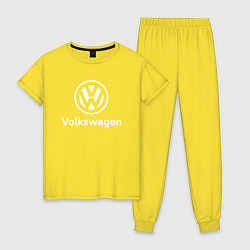 Пижама хлопковая женская VOLKSWAGEN, цвет: желтый
