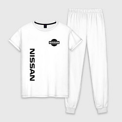Пижама хлопковая женская NISSAN, цвет: белый