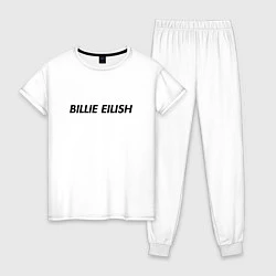 Пижама хлопковая женская Billie Eilish, цвет: белый