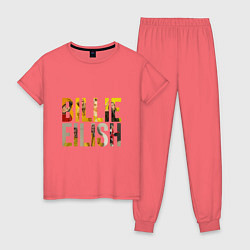 Пижама хлопковая женская Billie Eilish, цвет: коралловый